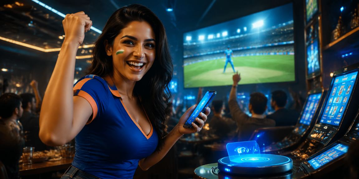 Indian player following cricket with Aviator game open on mobile